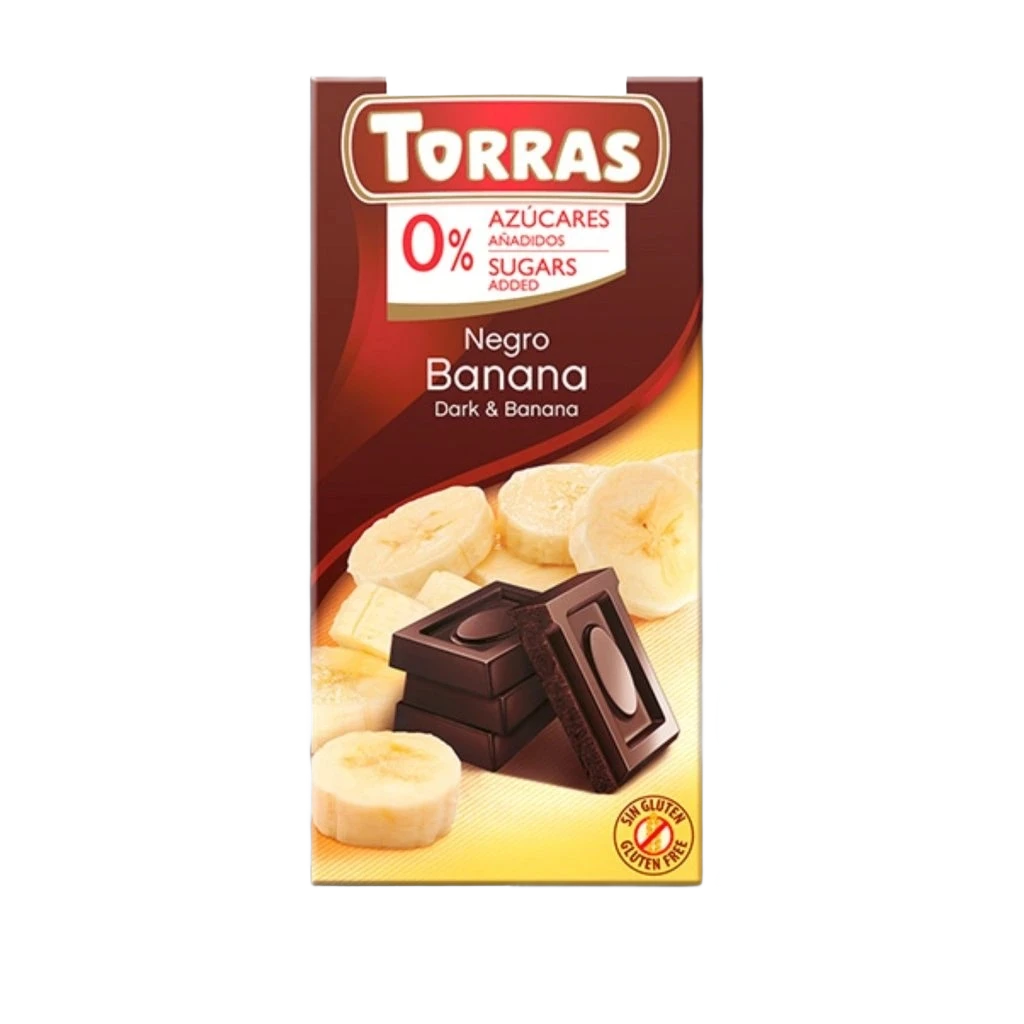 Torras Horká čokoláda s banánom (bez cukru)