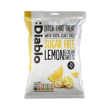Citrónové krémové cukrovinky bez cukru Diablo – 75 g